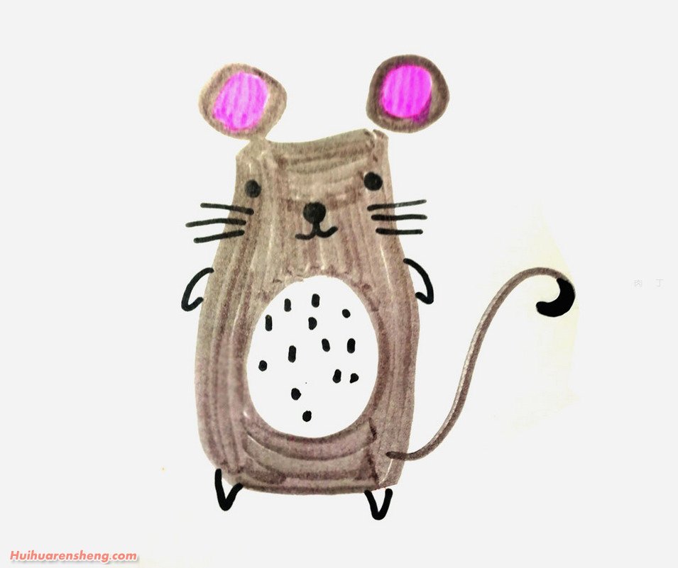 小鼹鼠简笔画