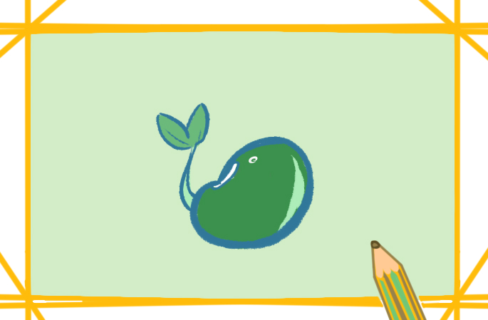 发芽的绿豆简笔画