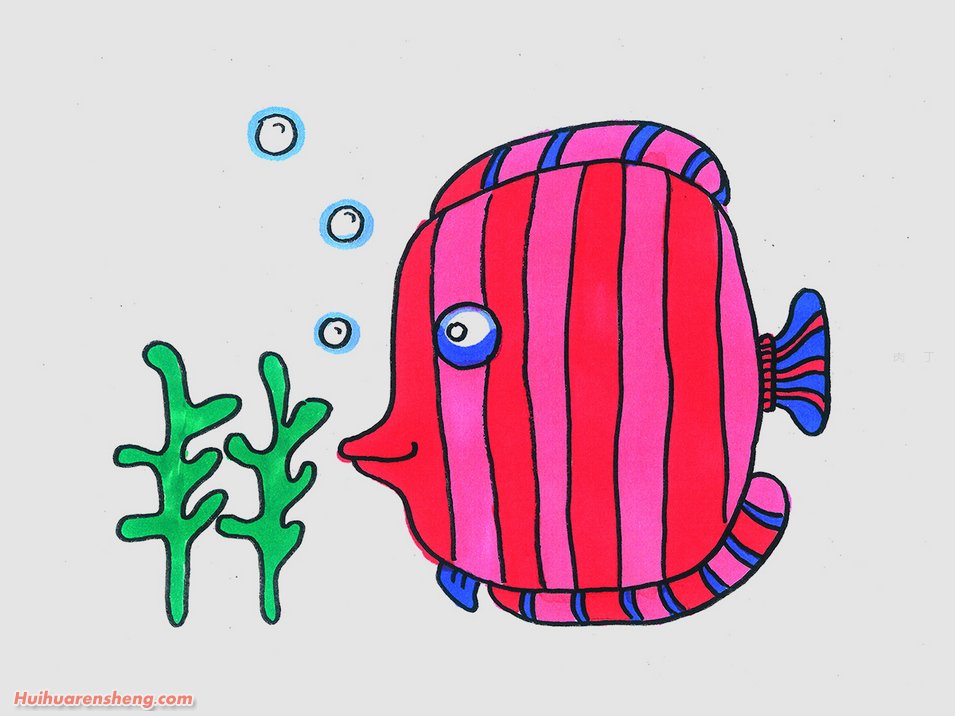 热带小鱼简笔画