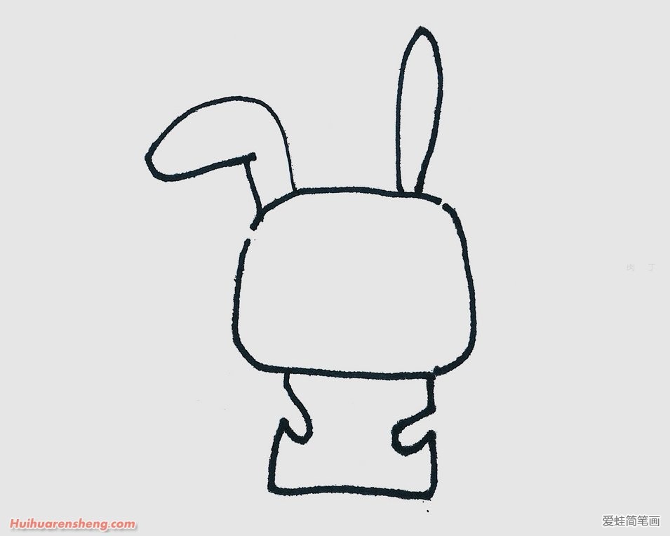 戴眼镜的兔子简笔画