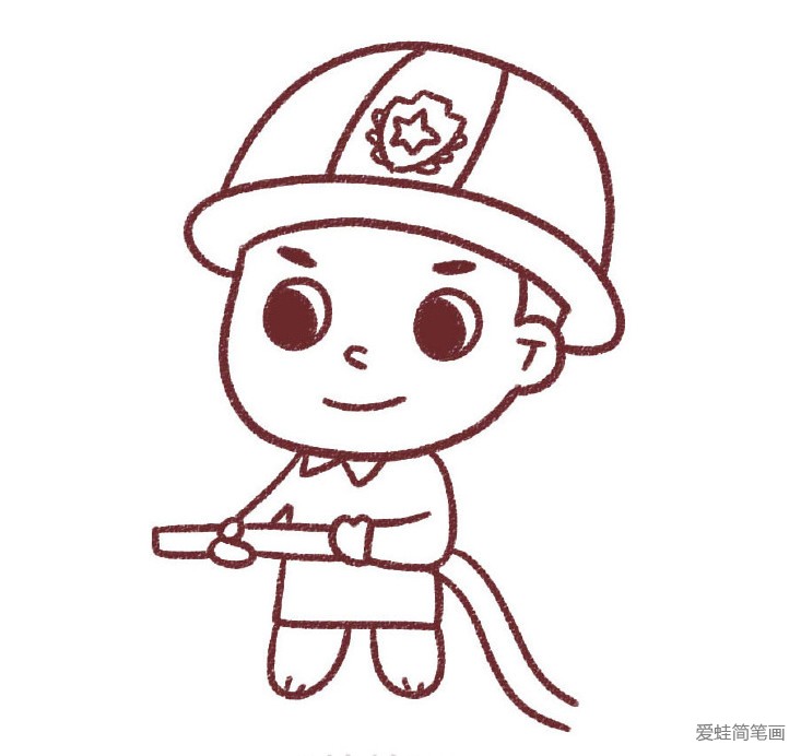 消防员简笔画