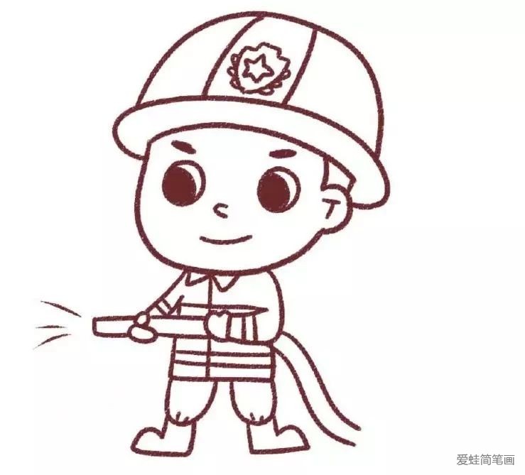 消防员简笔画
