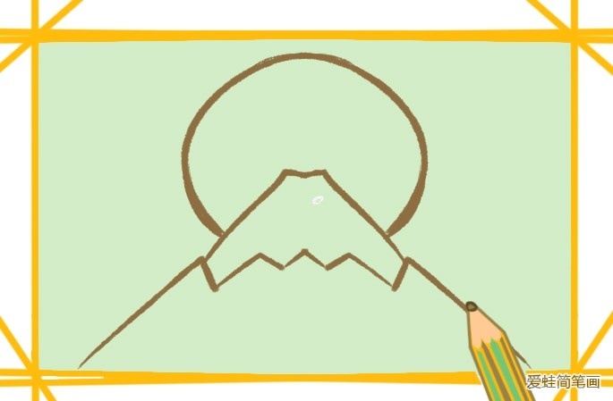 简易的富士山简笔画