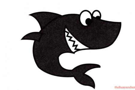 小鲨鱼简笔画