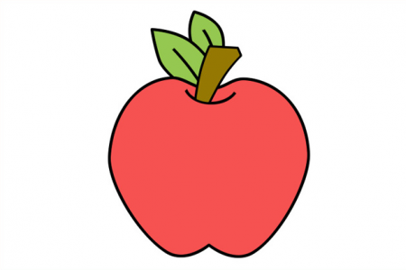红苹果简笔画