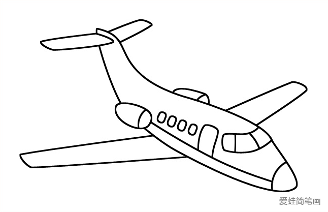 喷气式飞机简笔画