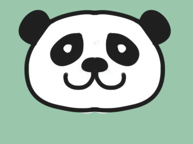可爱的胖熊猫简笔画