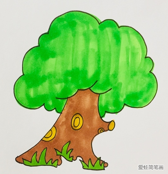 漂亮的大树简笔画