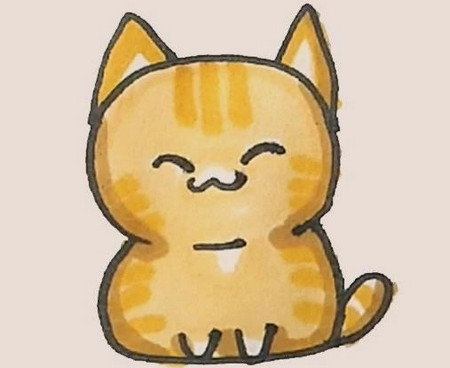 橘猫简笔画
