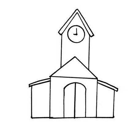 青岛基督教堂简笔画图片