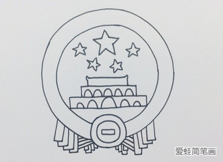 中国国徽简笔画