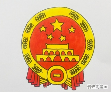 中国国徽简笔画