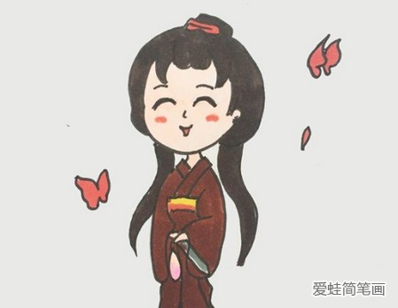 第五人格红蝶简笔画