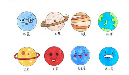 八大行星简笔画