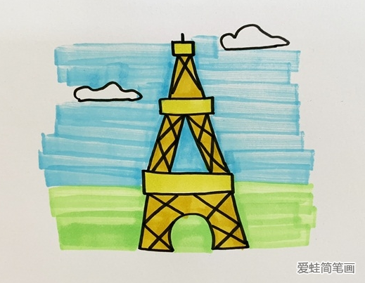 巴黎铁塔怎么画