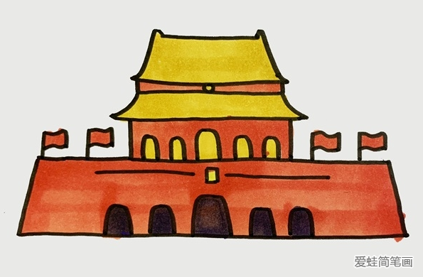 北京天安怎么画
