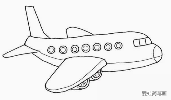 简单的飞机简笔画画法步骤