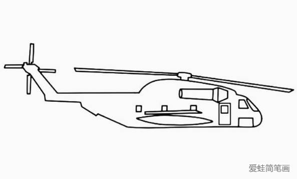 直升飞机怎么画