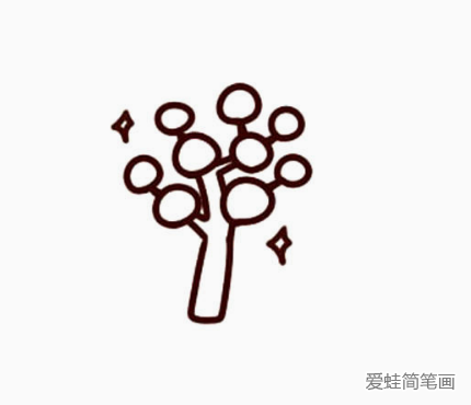 简单的大树简笔画画法步骤