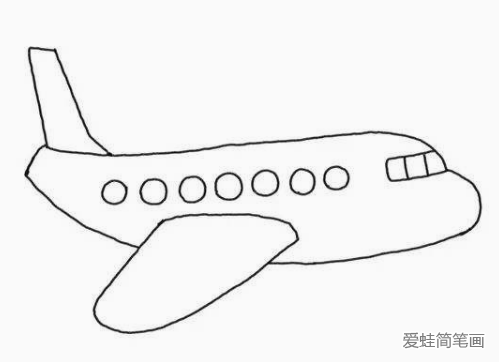 简单的飞机简笔画画法步骤