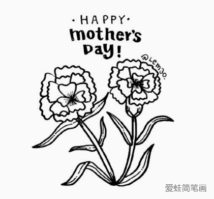母情节送给妈妈的花 康乃馨怎么画