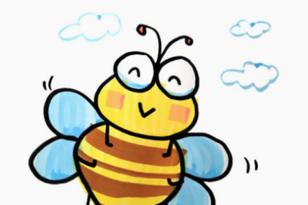 4张勤劳的小蜜蜂简笔画图片