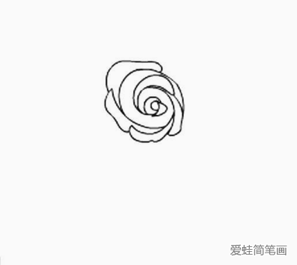画一只漂亮的玫瑰花