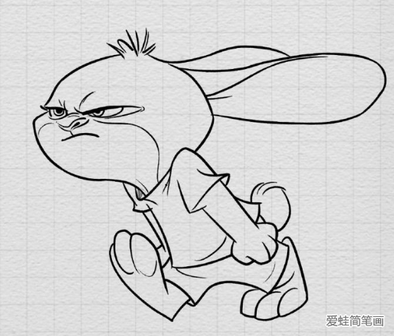 疯狂动物城系列 兔子朱迪简笔画画法步骤