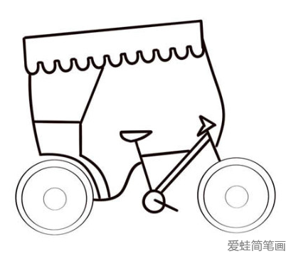 自行车简笔画图片涂色