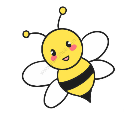 黄色小蜜蜂简笔画图片