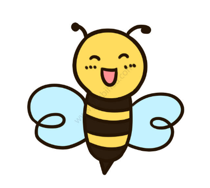 开心的蜜蜂简笔画步骤图