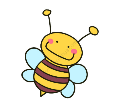 得意的小蜜蜂简笔画图片