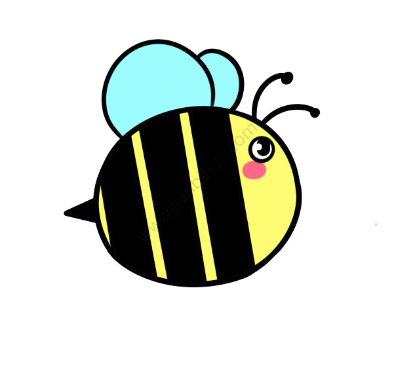 机灵的小蜜蜂简笔画步骤图