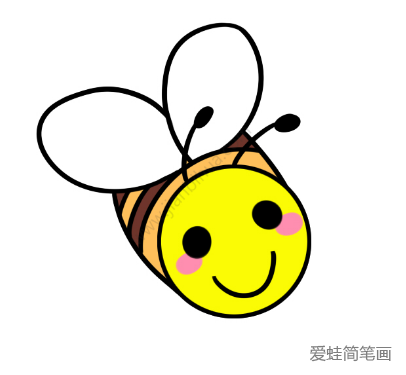 可爱的小蜜蜂简笔画步骤图