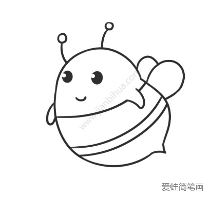 萌萌的小蜜蜂简笔画