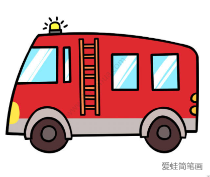 消防车简笔画图片