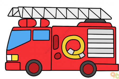 消防车简笔画步骤图