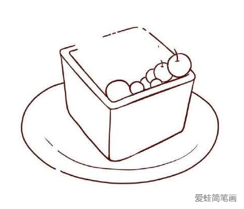怎么画简单生日蛋糕简笔画