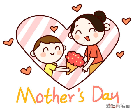 Mother's Day简笔画图片教程