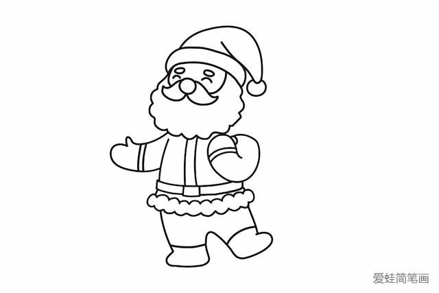 圣诞老人简笔画步骤图片教程