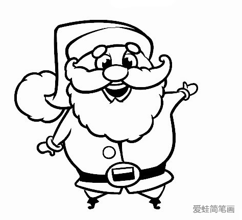 开心的圣诞老人简笔画图片