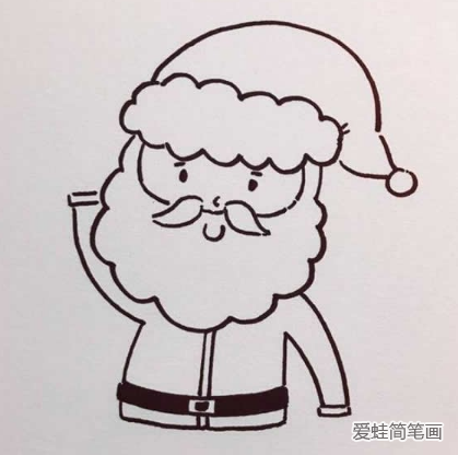 带颜色的圣诞老人简笔画