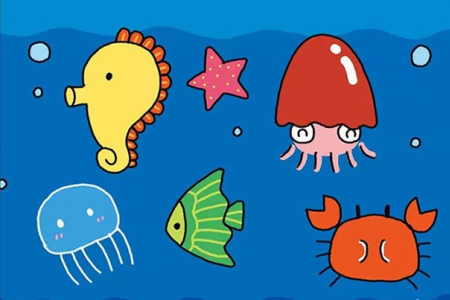 海底世界儿童简笔画