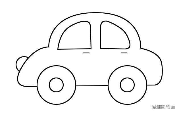 超简单的小汽车简笔画