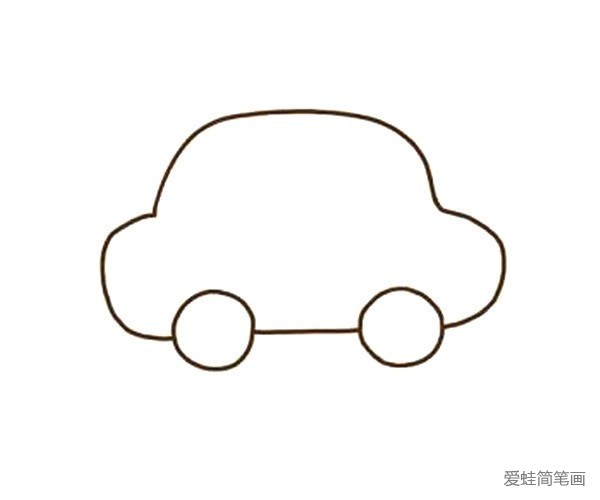 可爱的小汽车的简单画法