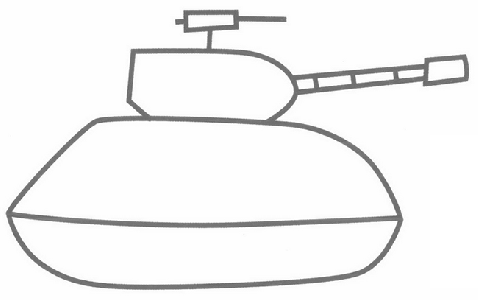 坦克简笔画分解步骤图