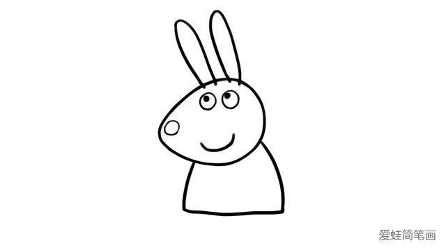 佩奇的朋友小兔贝瑞卡简笔画