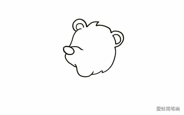 如何画开心的小熊简笔画