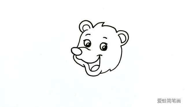 如何画开心的小熊简笔画