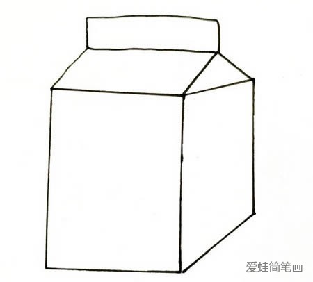 彩色纸盒饮料简笔画步骤图